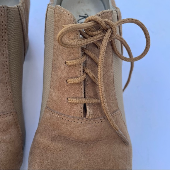 KelaCi Dance Shoes Heel Lace Up Camel Brown Size 6 - Picture 5 of 12